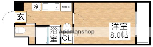 グランドステージ江坂(1K/7階)の間取り写真