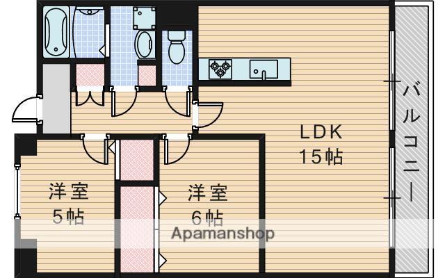 PARKHILLS新大阪OASIS(2LDK/8階)の間取り写真