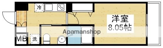 ウインズコート新大阪(1K/1階)の間取り写真