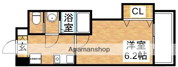 LUXE十三本町(1K/8階)の間取り写真
