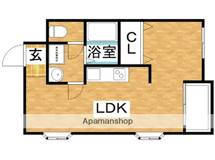 レクシア上新庄(1LDK/2階)の間取り写真