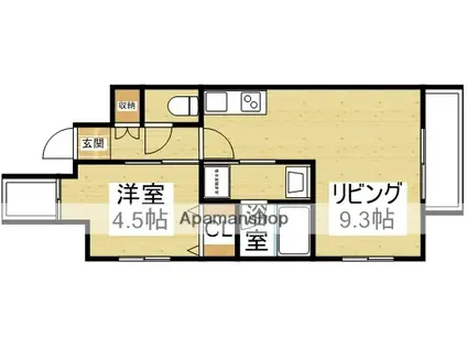 レオングラン新大阪レジデンス(1LDK/11階)の間取り写真