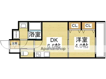 レオングラン新大阪レジデンス(1DK/8階)の間取り写真
