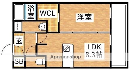 リッツ新大阪(1LDK/8階)の間取り写真