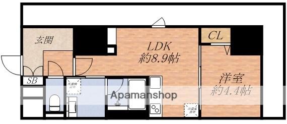 グランセジュール江坂(1LDK/8階)の間取り写真