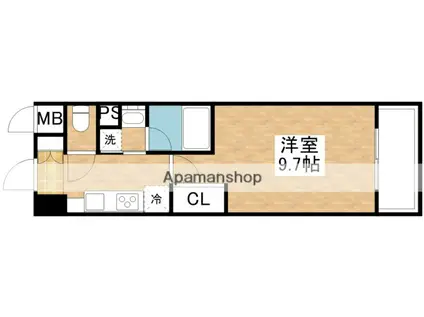 ラルシェパルク新大阪(1K/3階)の間取り写真