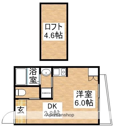 リヒト新大阪ウエスト(1DK/2階)の間取り写真