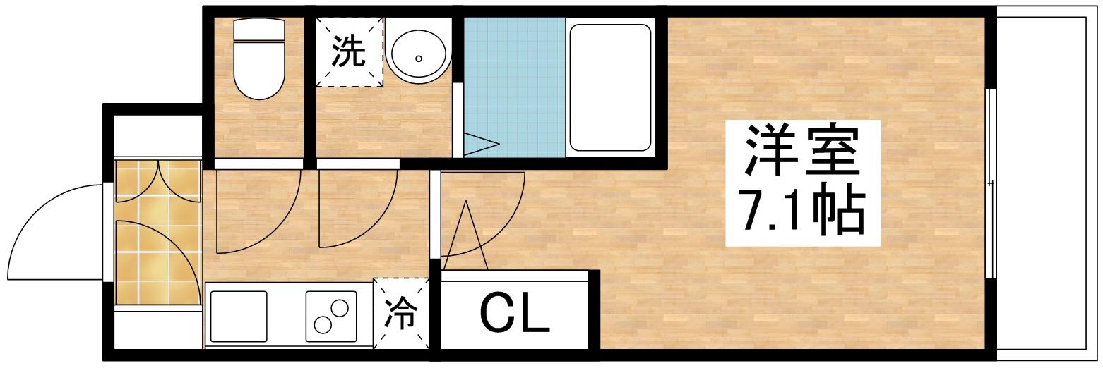 M-RESIDENCE新大阪GARDEN(1K/10階)の間取り写真