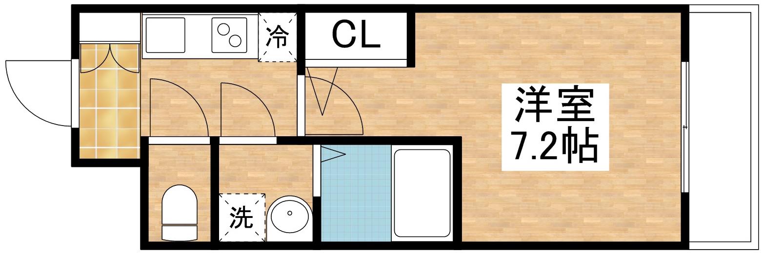 M-RESIDENCE新大阪GARDEN(1K/5階)の間取り写真