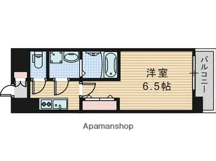 レジュールアッシュ淡路駅前(1K/6階)の間取り写真