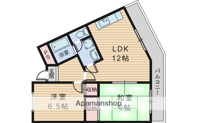 ローレルハイツ(2LDK/9階)の間取り写真
