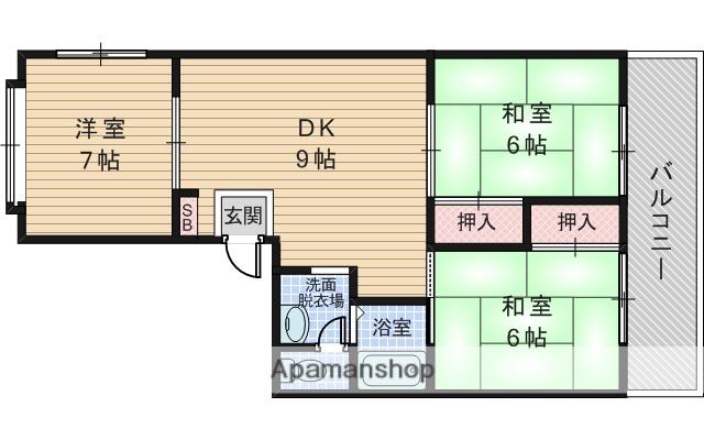 サニーハイツ(3LDK/3階)の間取り写真