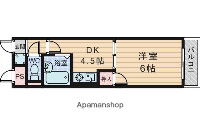 クリアコートUパート2(1DK/2階)の間取り写真