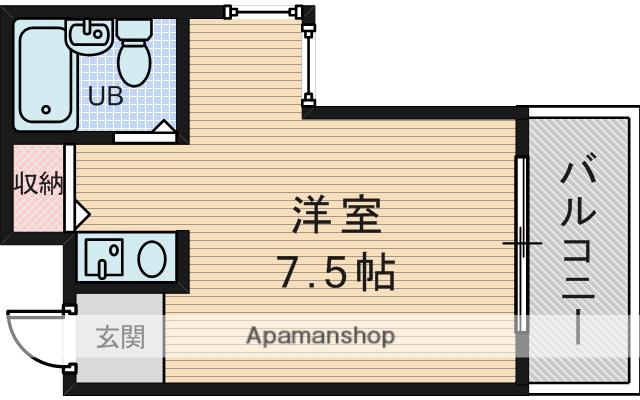 ベルメゾン豊新Ⅱ(ワンルーム/3階)の間取り写真