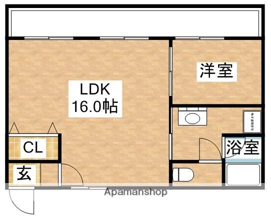 谷田十三マンション(1LDK/5階)の間取り写真