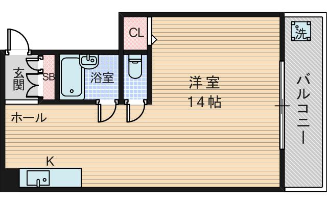 サンロイヤル柴島パート2(ワンルーム/2階)の間取り写真