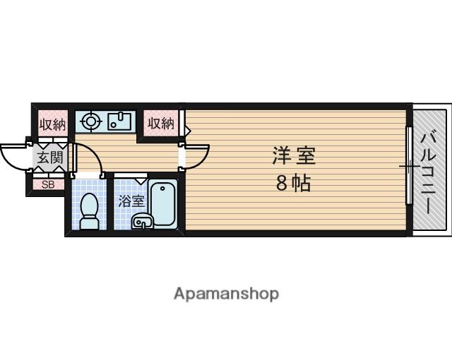 レグノグリーン淡路(1K/3階)の間取り写真