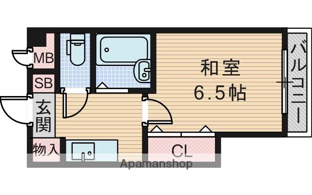 ピュアフォレスト(1K/3階)の間取り写真