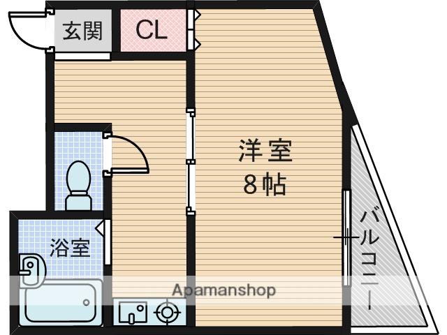 トライアングルコート(1K/2階)の間取り写真