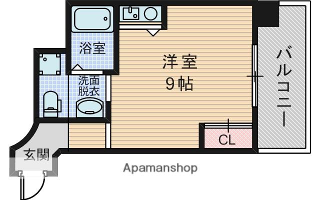 ミールズ新大阪(ワンルーム/3階)の間取り写真