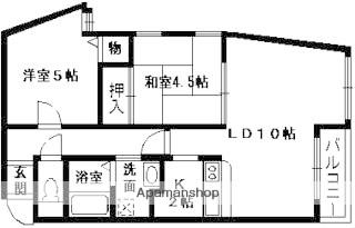 ブリックコート(2LDK/2階)の間取り写真