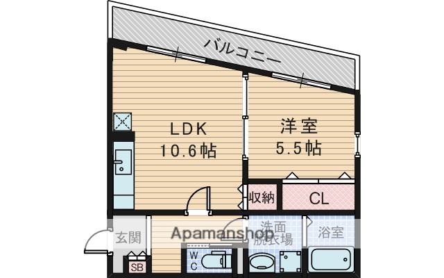 レインボーローズ(1LDK/1階)の間取り写真