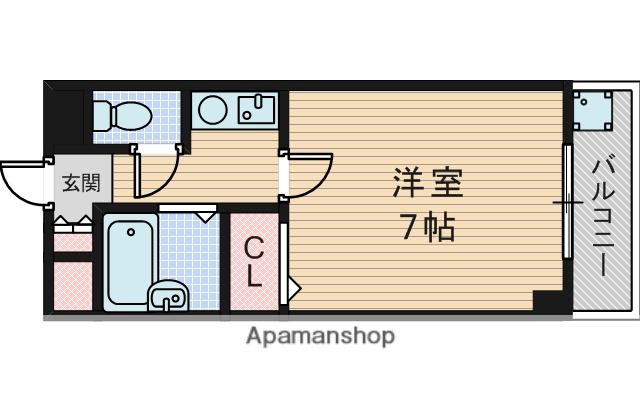 フローラル華苑(1K/3階)の間取り写真