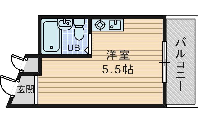 サンロイヤル柴島パートⅢ(ワンルーム/3階)の間取り写真