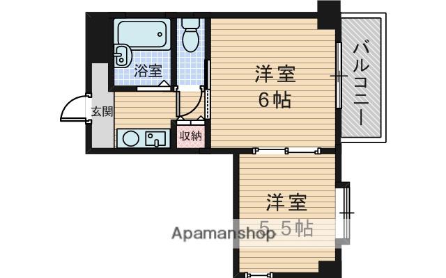 ソニックス2000(1DK/4階)の間取り写真