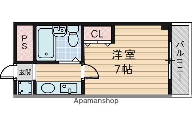 メーベルハイツC棟(1K/3階)の間取り写真