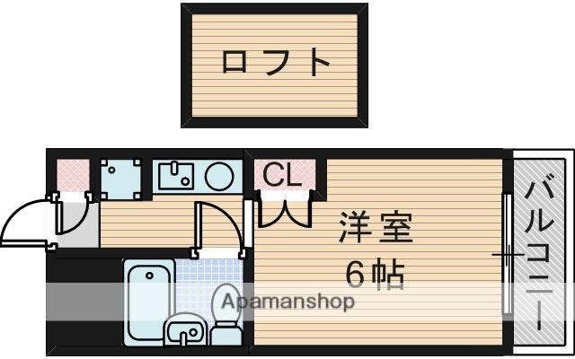 ミフネセントラルベア東三国2号館(1K/6階)の間取り写真