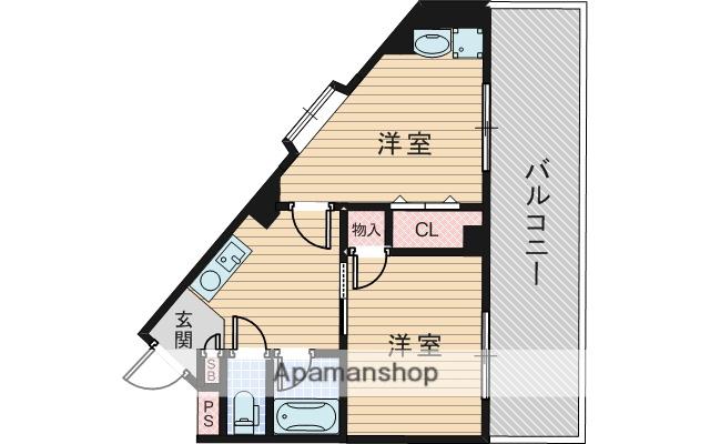 ハイムタケダT8(2K/3階)の間取り写真