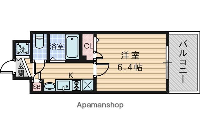 プレサンス新大阪クレスタ(1K/4階)の間取り写真