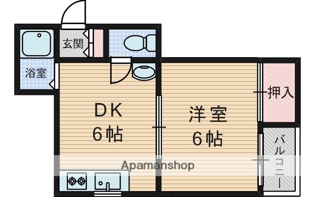 ルールマンション(1DK/5階)の間取り写真