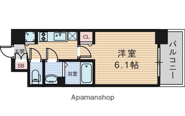 アスヴェル新大阪サウス(1K/8階)の間取り写真