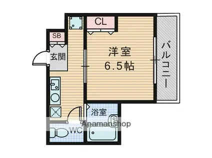 グランメール東淀川(1K/2階)の間取り写真