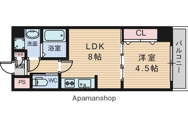 プレジール(1LDK/7階)の間取り写真