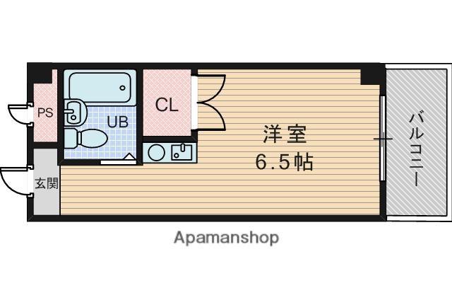 明和ハイツ南江口(ワンルーム/6階)の間取り写真
