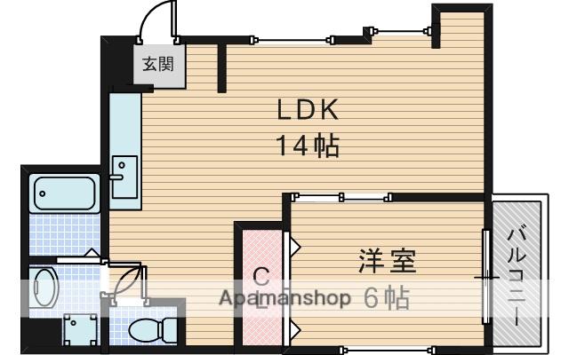 阪本ハイツ(1LDK/4階)の間取り写真