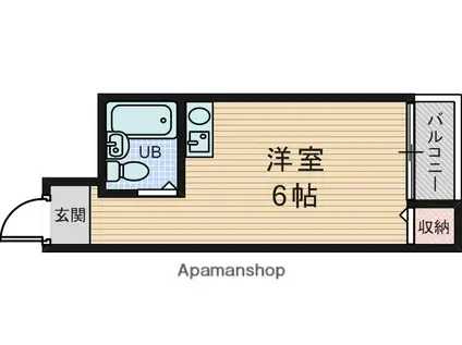 ハイツセンカ(ワンルーム/3階)の間取り写真