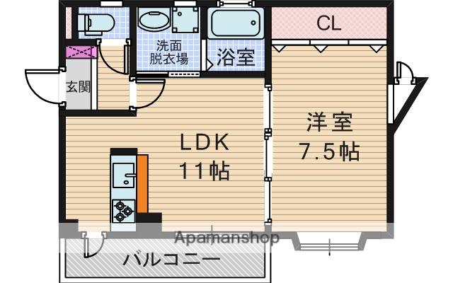 サンロード新和Ⅰ(1LDK/3階)の間取り写真