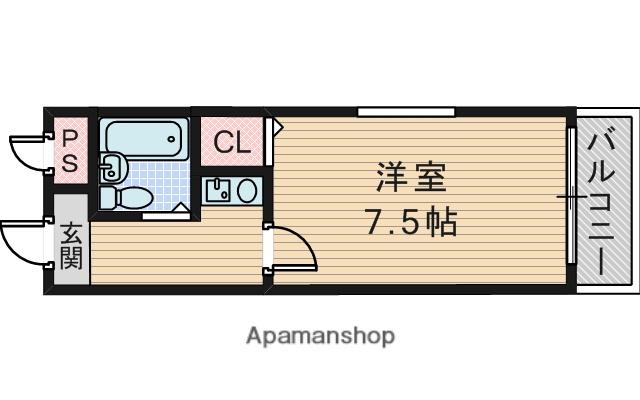 プラザコウエイ1(1K/3階)の間取り写真