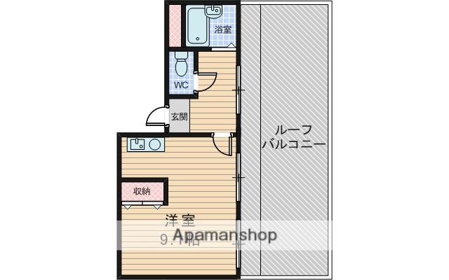 ヴィラ・リベルテ下新庄(ワンルーム/3階)の間取り写真
