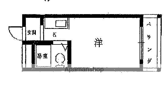 有明ハイツ(ワンルーム/5階)の間取り写真