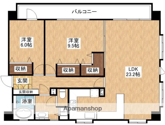 セントパークアベニュー(2LDK/7階)の間取り写真