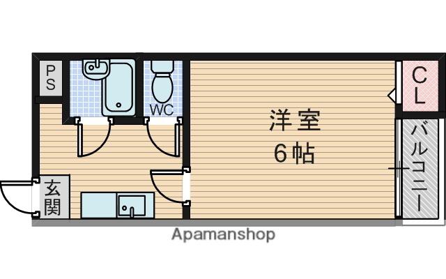 サンクス東三国(1K/7階)の間取り写真