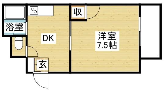 サンロイヤル柴島パート5(1DK/5階)の間取り写真