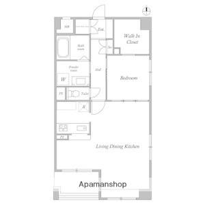 CASSIA江坂(1LDK/6階)の間取り写真