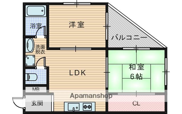 ハイム新大阪(2DK/7階)の間取り写真