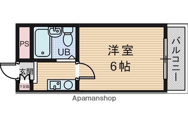新大阪パート1(1K/2階)の間取り写真